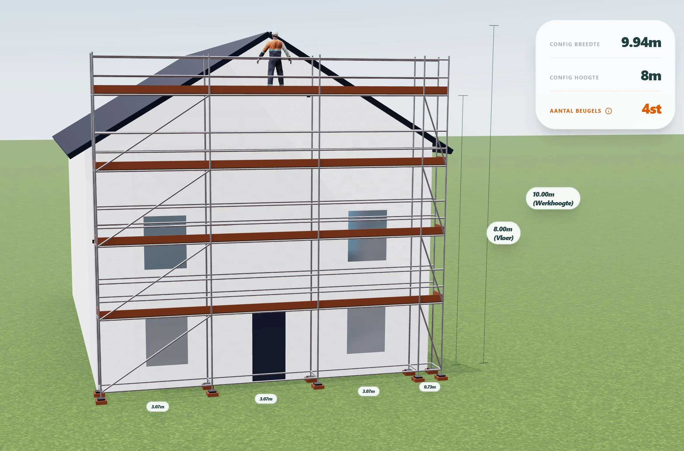 DecoRent — 3D Stellingconfigurator & Verhuurplatform